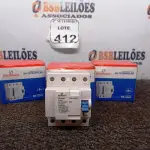 LOTE 412 - 03 CAIXAS DE INTERRUPTOR DECORLUX RESIDUAL DR TETRAPOLAR, CONTÉM 01 UNIDADE EM CADA CAIXA. (NO ESTADO) ATENÇÃO! FAZER A VISITAÇÃO ANTES DE ARREMATAR, NÃO SABEMOS SE FUNCIONA. LEILÃO NÃO TEM GARANTIA E NEM DEVOLUÇÃO, SUJEITO A POSSÍVEIS AVARIAS VISÍVEIS/OCULTAS E/OU AUSÊNCIA DE COMPONENTES.