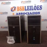 LOTE 440 - 02 CPU MARCA HP. (NO ESTADO) ATENÇÃO! FAZER A VISITAÇÃO ANTES DE ARREMATAR, NÃO SABEMOS SE FUNCIONA. LEILÃO NÃO TEM GARANTIA E NEM DEVOLUÇÃO, SUJEITO A POSSÍVEIS AVARIAS VISÍVEIS/OCULTAS E/OU AUSÊNCIA DE COMPONENTES.