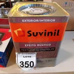 LOTE 350 - 01 LATA DE TINTA SUVINIL EFEITO RUSTICO TEXTURIZADO PRETO 25KG. (NO ESTADO) ATENÇÃO! FAZER A VISITAÇÃO ANTES DE ARREMATAR, NÃO SABEMOS SE FUNCIONA. LEILÃO NÃO TEM GARANTIA E NEM DEVOLUÇÃO, SUJEITO A POSSÍVEIS AVARIAS VISÍVEIS/OCULTAS E/OU AUSÊNCIA DE COMPONENTES.