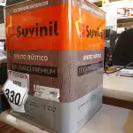 LOTE 330 - 01 LATA DE TINTA SUVINIL EFEITO RUSTICO TEXTURIZADO PRETO 25KG. (NO ESTADO) ATENÇÃO! FAZER A VISITAÇÃO ANTES DE ARREMATAR, NÃO SABEMOS SE FUNCIONA. LEILÃO NÃO TEM GARANTIA E NEM DEVOLUÇÃO, SUJEITO A POSSÍVEIS AVARIAS VISÍVEIS/OCULTAS E/OU AUSÊNCIA DE COMPONENTES.