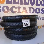 LOTE 549 - 04 PNEUS P/ MOTOS USADOS D NUMERAÇÕES DIVERSAS. (NO ESTADO) ATENÇÃO! FAZER A VISITAÇÃO ANTES DE ARREMATAR, NÃO SABEMOS SE FUNCIONA. LEILÃO NÃO TEM GARANTIA E NEM DEVOLUÇÃO, SUJEITO A POSSÍVEIS AVARIAS VISÍVEIS/OCULTAS E/OU AUSÊNCIA DE COMPONENTES.