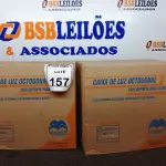 LOTE 157 - 02 CAIXAS DE LUZ OCTOGONAL. (NO ESTADO) ATENÇÃO! FAZER A VISITAÇÃO ANTES DE ARREMATAR, NÃO SABEMOS SE FUNCIONA. LEILÃO NÃO TEM GARANTIA E NEM DEVOLUÇÃO, SUJEITO A POSSÍVEIS AVARIAS VISÍVEIS/OCULTAS E/OU AUSÊNCIA DE COMPONENTES.
