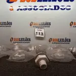 LOTE 113 - 10 CONJUNTOS DE NICHO P/ REFLETOR DE FIBRA 1,5 ROSCA. (NO ESTADO) ATENÇÃO! FAZER A VISITAÇÃO ANTES DE ARREMATAR, NÃO SABEMOS SE FUNCIONA. LEILÃO NÃO TEM GARANTIA E NEM DEVOLUÇÃO, SUJEITO A POSSÍVEIS AVARIAS VISÍVEIS/OCULTAS E/OU AUSÊNCIA DE COMPONENTES.