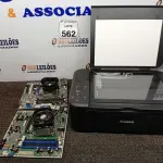 LOTE 562 - 01 IMPRESSORA CANON E 02 PLACAS MÃES. (NO ESTADO) ATENÇÃO! FAZER A VISITAÇÃO ANTES DE ARREMATAR, NÃO SABEMOS SE FUNCIONA. LEILÃO NÃO TEM GARANTIA E NEM DEVOLUÇÃO, SUJEITO A POSSÍVEIS AVARIAS VISÍVEIS/OCULTAS E/OU AUSÊNCIA DE COMPONENTES.