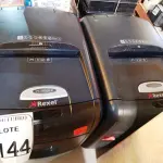 LOTE 144 - 02 FRAGMENTADORAS DE PAPEL REXEL. (NO ESTADO) ATENÇÃO! FAZER A VISITAÇÃO ANTES DE ARREMATAR, NÃO SABEMOS SE FUNCIONA. LEILÃO NÃO TEM GARANTIA E NEM DEVOLUÇÃO, SUJEITO A POSSÍVEIS AVARIAS VISÍVEIS/OCULTAS E/OU AUSÊNCIA DE COMPONENTES.