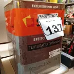 LOTE 137 - 01 LATA DE TINTA TEXTURATTO PREMIUM EFEITO RÚSTICO INTERIOR/EXTERIOR SUVINIL 25KG. (NO ESTADO) ATENÇÃO! FAZER A VISITAÇÃO ANTES DE ARREMATAR, NÃO SABEMOS SE FUNCIONA. LEILÃO NÃO TEM GARANTIA E NEM DEVOLUÇÃO, SUJEITO A POSSÍVEIS AVARIAS VISÍVEIS/OCULTAS E/OU AUSÊNCIA DE COMPONENTES.