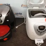 LOTE 129 - 01 AIRFRYER E UMA MÁQUINA DE PÃO. (NO ESTADO) ATENÇÃO! FAZER A VISITAÇÃO ANTES DE ARREMATAR, NÃO SABEMOS SE FUNCIONA. LEILÃO NÃO TEM GARANTIA E NEM DEVOLUÇÃO, SUJEITO A POSSÍVEIS AVARIAS VISÍVEIS/OCULTAS E/OU AUSÊNCIA DE COMPONENTES.
