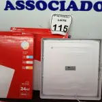 LOTE 115 - 01 LOTE COM DIVERSAS LUMINÁRIAS PAINEL DE LED. (NO ESTADO) ATENÇÃO! FAZER A VISITAÇÃO ANTES DE ARREMATAR, NÃO SABEMOS SE FUNCIONA. LEILÃO NÃO TEM GARANTIA E NEM DEVOLUÇÃO, SUJEITO A POSSÍVEIS AVARIAS VISÍVEIS/OCULTAS E/OU AUSÊNCIA DE COMPONENTES.