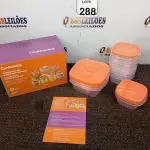 LOTE 288 - 01 CONJUNTO DE POTES DE PLÁSTICO C/ 12 UNIDADES (NOVO). (NO ESTADO) ATENÇÃO! FAZER A VISITAÇÃO ANTES DE ARREMATAR, NÃO SABEMOS SE FUNCIONA. LEILÃO NÃO TEM GARANTIA E NEM DEVOLUÇÃO, SUJEITO A POSSÍVEIS AVARIAS VISÍVEIS/OCULTAS E/OU AUSÊNCIA DE COMPONENTES.