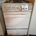 LOTE 474 - 01 FOGÃO 04 BOCAS. (NO ESTADO) ATENÇÃO! FAZER A VISITAÇÃO ANTES DE ARREMATAR, NÃO SABEMOS SE FUNCIONA. LEILÃO NÃO TEM GARANTIA E NEM DEVOLUÇÃO, SUJEITO A POSSÍVEIS AVARIAS VISÍVEIS/OCULTAS E/OU AUSÊNCIA DE COMPONENTES.