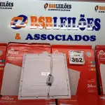 LOTE 362 - 09 LUMINÁRIAS DE LED PAINEL SLIM KIAN 18W 100-240V.  (NO ESTADO) ATENÇÃO! FAZER A VISITAÇÃO ANTES DE ARREMATAR, NÃO SABEMOS SE FUNCIONA. LEILÃO NÃO TEM GARANTIA E NEM DEVOLUÇÃO, SUJEITO A POSSÍVEIS AVARIAS VISÍVEIS/OCULTAS E/OU AUSÊNCIA DE COMPONENTES.