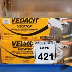 LOTE 421 - 02 CAIXAS DE VEDACIT ARGAMASSA POLIMÉRICA IMPERMEÁVEL 12KG CADA. (NO ESTADO) ATENÇÃO! FAZER A VISITAÇÃO ANTES DE ARREMATAR, NÃO SABEMOS SE FUNCIONA. LEILÃO NÃO TEM GARANTIA E NEM DEVOLUÇÃO, SUJEITO A POSSÍVEIS AVARIAS VISÍVEIS/OCULTAS E/OU AUSÊNCIA DE COMPONENTES.
