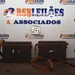 LOTE 331 - 01 PAR DE TELEFONE MILITAR ANTIGO. (NO ESTADO) ATENÇÃO! FAZER A VISITAÇÃO ANTES DE ARREMATAR, NÃO SABEMOS SE FUNCIONA. LEILÃO NÃO TEM GARANTIA E NEM DEVOLUÇÃO, SUJEITO A POSSÍVEIS AVARIAS VISÍVEIS/OCULTAS E/OU AUSÊNCIA DE COMPONENTES.