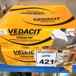 LOTE 421 - 02 CAIXAS DE VEDACIT ARGAMASSA POLIMÉRICA IMPERMEÁVEL 12KG CADA. (NO ESTADO) ATENÇÃO! FAZER A VISITAÇÃO ANTES DE ARREMATAR, NÃO SABEMOS SE FUNCIONA. LEILÃO NÃO TEM GARANTIA E NEM DEVOLUÇÃO, SUJEITO A POSSÍVEIS AVARIAS VISÍVEIS/OCULTAS E/OU AUSÊNCIA DE COMPONENTES.