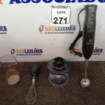 LOTE 271 - 01 MIXER ELECTROLUX EM INOX COR CINZA 110V (NOVO). (NO ESTADO) ATENÇÃO! FAZER A VISITAÇÃO ANTES DE ARREMATAR, NÃO SABEMOS SE FUNCIONA. LEILÃO NÃO TEM GARANTIA E NEM DEVOLUÇÃO, SUJEITO A POSSÍVEIS AVARIAS VISÍVEIS/OCULTAS E/OU AUSÊNCIA DE COMPONENTES.
