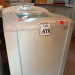 LOTE 470 - 01 MÁQUINA DE LAVAR ROUPAS ELECTROLUX. (NO ESTADO) ATENÇÃO! FAZER A VISITAÇÃO ANTES DE ARREMATAR, NÃO SABEMOS SE FUNCIONA. LEILÃO NÃO TEM GARANTIA E NEM DEVOLUÇÃO, SUJEITO A POSSÍVEIS AVARIAS VISÍVEIS/OCULTAS E/OU AUSÊNCIA DE COMPONENTES.