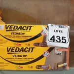 LOTE 435 - 02 CAIXAS DE VEDACIT ARGAMASSA POLIMÉRICA IMPERMEÁVEL 12KG CADA. (NO ESTADO) ATENÇÃO! FAZER A VISITAÇÃO ANTES DE ARREMATAR, NÃO SABEMOS SE FUNCIONA. LEILÃO NÃO TEM GARANTIA E NEM DEVOLUÇÃO, SUJEITO A POSSÍVEIS AVARIAS VISÍVEIS/OCULTAS E/OU AUSÊNCIA DE COMPONENTES.