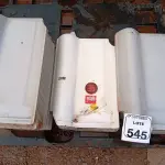 LOTE 545 - 01 LOTE COM TELHAS GRES 210 ESMALTADAS. (NO ESTADO) ATENÇÃO! FAZER A VISITAÇÃO ANTES DE ARREMATAR, NÃO SABEMOS SE FUNCIONA. LEILÃO NÃO TEM GARANTIA E NEM DEVOLUÇÃO, SUJEITO A POSSÍVEIS AVARIAS VISÍVEIS/OCULTAS E/OU AUSÊNCIA DE COMPONENTES.