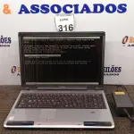 LOTE 316 - 01 NOTEBOOK TOSHIBA C/ FONTE. (NO ESTADO) ATENÇÃO! FAZER A VISITAÇÃO ANTES DE ARREMATAR, NÃO SABEMOS SE FUNCIONA. LEILÃO NÃO TEM GARANTIA E NEM DEVOLUÇÃO, SUJEITO A POSSÍVEIS AVARIAS VISÍVEIS/OCULTAS E/OU AUSÊNCIA DE COMPONENTES.