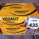 LOTE 435 - 02 CAIXAS DE VEDACIT ARGAMASSA POLIMÉRICA IMPERMEÁVEL 12KG CADA. (NO ESTADO) ATENÇÃO! FAZER A VISITAÇÃO ANTES DE ARREMATAR, NÃO SABEMOS SE FUNCIONA. LEILÃO NÃO TEM GARANTIA E NEM DEVOLUÇÃO, SUJEITO A POSSÍVEIS AVARIAS VISÍVEIS/OCULTAS E/OU AUSÊNCIA DE COMPONENTES.