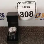 LOTE 308 - 01 RELÓGIO DE PULSO. (NO ESTADO) ATENÇÃO! FAZER A VISITAÇÃO ANTES DE ARREMATAR, NÃO SABEMOS SE FUNCIONA. LEILÃO NÃO TEM GARANTIA E NEM DEVOLUÇÃO, SUJEITO A POSSÍVEIS AVARIAS VISÍVEIS/OCULTAS E/OU AUSÊNCIA DE COMPONENTES.