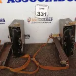 LOTE 331 - 01 PAR DE TELEFONE MILITAR ANTIGO. (NO ESTADO) ATENÇÃO! FAZER A VISITAÇÃO ANTES DE ARREMATAR, NÃO SABEMOS SE FUNCIONA. LEILÃO NÃO TEM GARANTIA E NEM DEVOLUÇÃO, SUJEITO A POSSÍVEIS AVARIAS VISÍVEIS/OCULTAS E/OU AUSÊNCIA DE COMPONENTES.