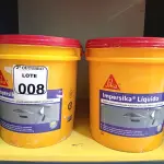 LOTE 008 - 02 BALDES DE IMPERSIKA LÍQUIDO ADITIVO IMPERMEABILIZANTE E PLASTIFICANTE PARA REBOCO E ARGAMASSA DE 18L CADA. (NO ESTADO) ATENÇÃO! FAZER A VISITAÇÃO ANTES DE ARREMATAR, NÃO SABEMOS SE FUNCIONA. LEILÃO NÃO TEM GARANTIA E NEM DEVOLUÇÃO, SUJEITO A POSSÍVEIS AVARIAS VISÍVEIS/OCULTAS E/OU AUSÊNCIA DE COMPONENTES.