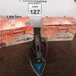 LOTE 127 - 02 FERROS DE PASSAR ROUPAS A GÁS. (NO ESTADO) ATENÇÃO! FAZER A VISITAÇÃO ANTES DE ARREMATAR, NÃO SABEMOS SE FUNCIONA. LEILÃO NÃO TEM GARANTIA E NEM DEVOLUÇÃO, SUJEITO A POSSÍVEIS AVARIAS VISÍVEIS/OCULTAS E/OU AUSÊNCIA DE COMPONENTES.