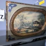 LOTE 107 - 01 PAISAGEM COM VIDRO BOMBE. (NO ESTADO)