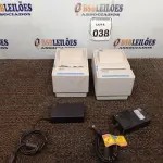 LOTE 038 - 02 IMPRESSORAS NÃO FISCAIS COM FONTE. (NO ESTADO) ATENÇÃO! FAZER A VISITAÇÃO ANTES DE ARREMATAR, NÃO SABEMOS SE FUNCIONA. LEILÃO NÃO TEM GARANTIA E NEM DEVOLUÇÃO, SUJEITO A POSSÍVEIS AVARIAS VISÍVEIS/OCULTAS E/OU AUSÊNCIA DE COMPONENTES.