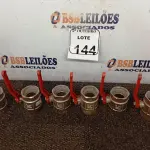 LOTE 144 - 06 REGISTROS DE ÁGUA 1¹/2”. (NO ESTADO) ATENÇÃO! FAZER A VISITAÇÃO ANTES DE ARREMATAR, NÃO SABEMOS SE FUNCIONA. LEILÃO NÃO TEM GARANTIA E NEM DEVOLUÇÃO, SUJEITO A POSSÍVEIS AVARIAS VISÍVEIS/OCULTAS E/OU AUSÊNCIA DE COMPONENTES.