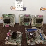 LOTE 050 - 05 PLACAS-MÃE DIVERSAS. (NO ESTADO) ATENÇÃO! FAZER A VISITAÇÃO ANTES DE ARREMATAR, NÃO SABEMOS SE FUNCIONA. LEILÃO NÃO TEM GARANTIA E NEM DEVOLUÇÃO, SUJEITO A POSSÍVEIS AVARIAS VISÍVEIS/OCULTAS E/OU AUSÊNCIA DE COMPONENTES.