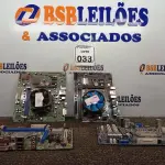 LOTE 033 - 04 PLACAS-MÃE PARA PC. (NO ESTADO) ATENÇÃO! FAZER A VISITAÇÃO ANTES DE ARREMATAR, NÃO SABEMOS SE FUNCIONA. LEILÃO NÃO TEM GARANTIA E NEM DEVOLUÇÃO, SUJEITO A POSSÍVEIS AVARIAS VISÍVEIS/OCULTAS E/OU AUSÊNCIA DE COMPONENTES.