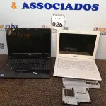 LOTE 025 - 02 NOTEBOOKS MARCAS E MODELOS DIVERSOS. (NO ESTADO) ATENÇÃO! FAZER A VISITAÇÃO ANTES DE ARREMATAR, NÃO SABEMOS SE FUNCIONA. LEILÃO NÃO TEM GARANTIA E NEM DEVOLUÇÃO, SUJEITO A POSSÍVEIS AVARIAS VISÍVEIS/OCULTAS E/OU AUSÊNCIA DE COMPONENTES.