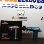 LOTE 140 - 01 MASSAGEADOR MUSCULAR COM CARREGADOR E ACESSÓRIOS MARCA GRASEP MODELO D-EM10. (NO ESTADO) ATENÇÃO! FAZER A VISITAÇÃO ANTES DE ARREMATAR, NÃO SABEMOS SE FUNCIONA. LEILÃO NÃO TEM GARANTIA E NEM DEVOLUÇÃO, SUJEITO A POSSÍVEIS AVARIAS VISÍVEIS/OCULTAS E/OU AUSÊNCIA DE COMPONENTES.
