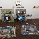LOTE 033 - 04 PLACAS-MÃE PARA PC. (NO ESTADO) ATENÇÃO! FAZER A VISITAÇÃO ANTES DE ARREMATAR, NÃO SABEMOS SE FUNCIONA. LEILÃO NÃO TEM GARANTIA E NEM DEVOLUÇÃO, SUJEITO A POSSÍVEIS AVARIAS VISÍVEIS/OCULTAS E/OU AUSÊNCIA DE COMPONENTES.