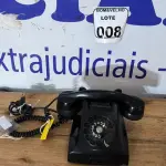 LOTE 008 - 01 TELEFONE PRETO EM BAQUELITE ANOS 50. (NO ESTADO)