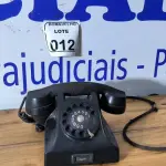 LOTE 012 - 01 TELEFONE PRETO EM BAQUELITE ANOS 50. (NO ESTADO)