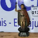 LOTE 017 - 01 IMAGEM SANTO SÉCULO XIX. (NO ESTADO)
