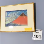 LOTE 101 - 01 KATSUSHIKA HOKUSAI FUJI. (NO ESTADO)