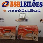 LOTE 111 - 02 FERROS DE PASSAR ROUPAS A GÁS. (NO ESTADO) ATENÇÃO! FAZER A VISITAÇÃO ANTES DE ARREMATAR, NÃO SABEMOS SE FUNCIONA. LEILÃO NÃO TEM GARANTIA E NEM DEVOLUÇÃO, SUJEITO A POSSÍVEIS AVARIAS VISÍVEIS/OCULTAS E/OU AUSÊNCIA DE COMPONENTES.