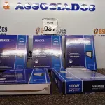 LOTE 037 - 05 REFLETORES LED AMBIENTE EXTERNO100W. (NO ESTADO) ATENÇÃO! FAZER A VISITAÇÃO ANTES DE ARREMATAR, NÃO SABEMOS SE FUNCIONA. LEILÃO NÃO TEM GARANTIA E NEM DEVOLUÇÃO, SUJEITO A POSSÍVEIS AVARIAS VISÍVEIS/OCULTAS E/OU AUSÊNCIA DE COMPONENTES.