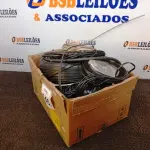 LOTE 146 - 01 LOTE COM CABOS DIVERSOS. (NO ESTADO) ATENÇÃO! FAZER A VISITAÇÃO ANTES DE ARREMATAR, NÃO SABEMOS SE FUNCIONA. LEILÃO NÃO TEM GARANTIA E NEM DEVOLUÇÃO, SUJEITO A POSSÍVEIS AVARIAS VISÍVEIS/OCULTAS E/OU AUSÊNCIA DE COMPONENTES.