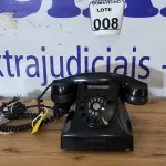 LOTE 008 - 01 TELEFONE PRETO EM BAQUELITE ANOS 50. (NO ESTADO)