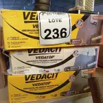 LOTE 236 - 02 CAIXAS DE VEDACIT ARGAMASSA POLIMÉRICA IMPERMEÁVEL. (NO ESTADO) ATENÇÃO! FAZER A VISITAÇÃO ANTES DE ARREMATAR, NÃO SABEMOS SE FUNCIONA. LEILÃO NÃO TEM GARANTIA E NEM DEVOLUÇÃO, SUJEITO A POSSÍVEIS AVARIAS VISÍVEIS/OCULTAS E/OU AUSÊNCIA DE COMPONENTES.