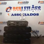 LOTE 204 - 03 DISTRIBUIDORES BELKIN 04 PORTAS E 01 AMPLIFICADOR NCA AB100. (NO ESTADO) ATENÇÃO! FAZER A VISITAÇÃO ANTES DE ARREMATAR, NÃO SABEMOS SE FUNCIONA. LEILÃO NÃO TEM GARANTIA E NEM DEVOLUÇÃO, SUJEITO A POSSÍVEIS AVARIAS VISÍVEIS/OCULTAS E/OU AUSÊNCIA DE COMPONENTES.