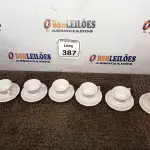 LOTE 387 - 01 JOGO DE 06 XICARAS C/PIRES. (NO ESTADO) ATENÇÃO! FAZER A VISITAÇÃO ANTES DE ARREMATAR, NÃO SABEMOS SE FUNCIONA. LEILÃO NÃO TEM GARANTIA E NEM DEVOLUÇÃO, SUJEITO A POSSÍVEIS AVARIAS VISÍVEIS/OCULTAS E/OU AUSÊNCIA DE COMPONENTES.