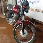 LOTE 004 - 01 MOTO HONDA/CG150 FAN ESI; COR VINHO; ANO 2011. (NO ESTADO) (TODOS DOCUMENTOS 2024 PAGOS)