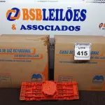 LOTE 415 - 02 CAIXAS DE LUZ OCTOGONAL. (NO ESTADO) ATENÇÃO! FAZER A VISITAÇÃO ANTES DE ARREMATAR, NÃO SABEMOS SE FUNCIONA. LEILÃO NÃO TEM GARANTIA E NEM DEVOLUÇÃO, SUJEITO A POSSÍVEIS AVARIAS VISÍVEIS/OCULTAS E/OU AUSÊNCIA DE COMPONENTES.