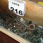 LOTE 216 - 01 LOTE COM GRANDE QUANTIDADE DE PARAFUSOS E PORCAS.  (NO ESTADO) ATENÇÃO! FAZER A VISITAÇÃO ANTES DE ARREMATAR, NÃO SABEMOS SE FUNCIONA. LEILÃO NÃO TEM GARANTIA E NEM DEVOLUÇÃO, SUJEITO A POSSÍVEIS AVARIAS VISÍVEIS/OCULTAS E/OU AUSÊNCIA DE COMPONENTES.